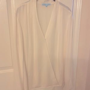 Antonio Melani white dress blouse size Large